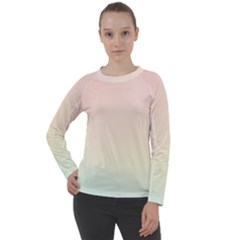 Rainbow Pastel, Purple, Gradient, Light, Led, Pink, Simple Women s Long Sleeve Raglan T