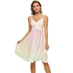 Sleeveless Tie Front Chiffon Dress 