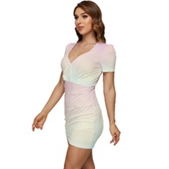 Low Cut Cap Sleeve Mini Dress 