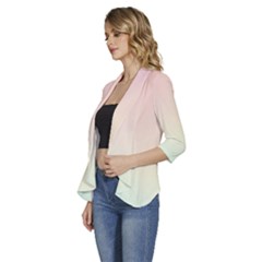 Women s 3/4 Sleeve Ruffle Edge Open Front Jacket 