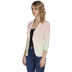 Women s One-Button 3/4 Sleeve Short Jacket 