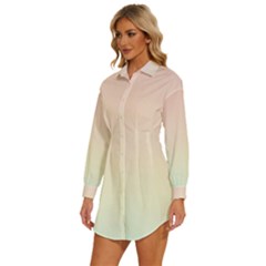 Womens Long Sleeve Shirt Dress 