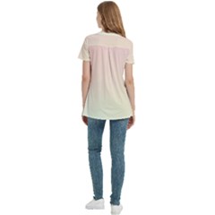 Women s Zip Front V-Neck Short Sleeve Casual Top Pocket Shirt 