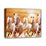 Seven Horses, Sun Deluxe Canvas 14  x 11  (Stretched)