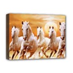 Seven Horses, Sun Deluxe Canvas 16  x 12  (Stretched) 