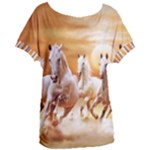 Seven Horses, Sun Women s Oversized T-Shirt