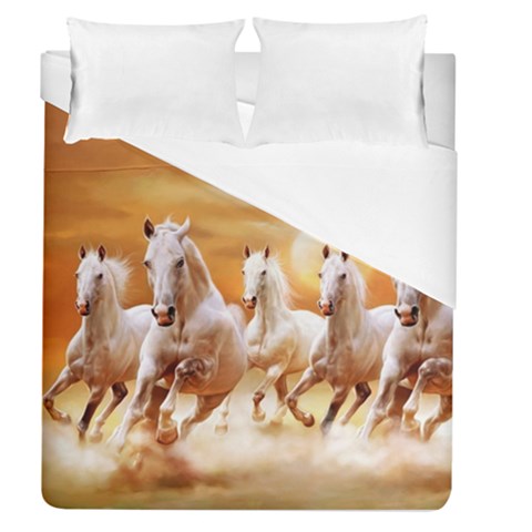 Seven Horses, Sun Duvet Cover (Queen Size) from ArtsNow.com