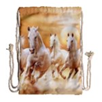 Seven Horses, Sun Drawstring Bag (Large)