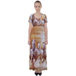 Seven Horses, Sun High Waist Short Sleeve Maxi Dress