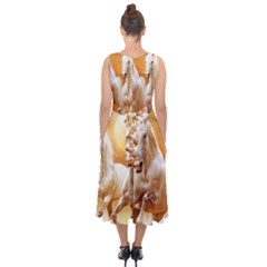 Midi Tie-Back Chiffon Dress 