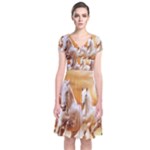 Seven Horses, Sun Short Sleeve Front Wrap Dress