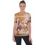 Seven Horses, Sun Shoulder Cut Out Short Sleeve Top