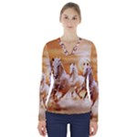 Seven Horses, Sun V-Neck Long Sleeve Top