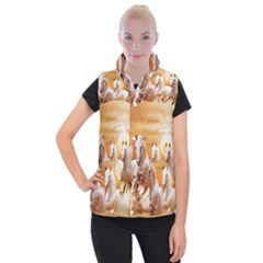 Seven Horses, Sun Women s Button Up Vest from ArtsNow.com