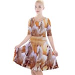 Seven Horses, Sun Quarter Sleeve A-Line Dress