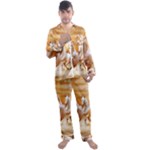 Seven Horses, Sun Men s Long Sleeve Satin Pajamas Set