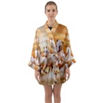 Seven Horses, Sun Long Sleeve Satin Kimono