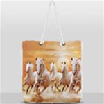 Seven Horses, Sun Full Print Rope Handle Tote (Large)