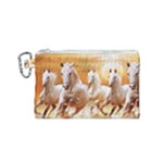 Seven Horses, Sun Canvas Cosmetic Bag (Small)