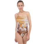 Seven Horses, Sun Classic One Shoulder Swimsuit