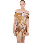 Seven Horses, Sun Off Shoulder Chiffon Dress