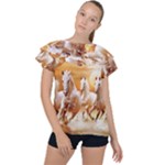 Seven Horses, Sun Ruffle Collar Chiffon Blouse