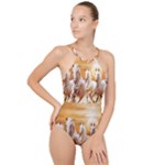 Seven Horses, Sun High Neck One Piece Swimsuit