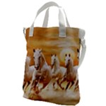 Seven Horses, Sun Canvas Messenger Bag