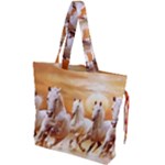 Seven Horses, Sun Drawstring Tote Bag