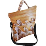 Seven Horses, Sun Fold Over Handle Tote Bag