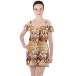 Seven Horses, Sun Ruffle Cut Out Chiffon Playsuit