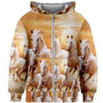 Seven Horses, Sun Kids  Zipper Hoodie Without Drawstring