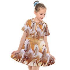 Kids  Short Sleeve Shirt Dress 