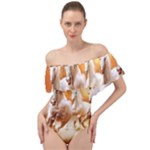 Seven Horses, Sun Off Shoulder Velour Bodysuit 