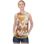 Seven Horses, Sun High Neck Satin Top