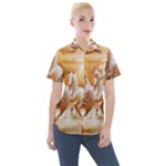 Seven Horses, Sun Women s Short Sleeve Pocket Shirt