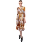 Seven Horses, Sun Ruffle End Midi Chiffon Dress