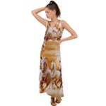 Seven Horses, Sun V-Neck Chiffon Maxi Dress