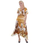 Seven Horses, Sun Cross Front Sharkbite Hem Maxi Dress