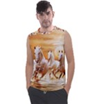 Seven Horses, Sun Men s Regular Tank Top