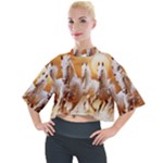 Seven Horses, Sun Mock Neck T-Shirt