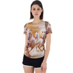 Seven Horses, Sun Back Cut Out Sport T-Shirt