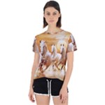 Seven Horses, Sun Open Back Sport T-Shirt