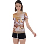 Seven Horses, Sun Back Circle Cutout Sports T-Shirt