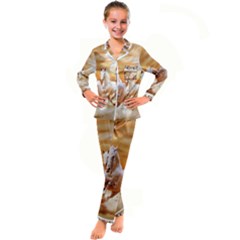 Kids  Satin Long Sleeve Pajamas Set 