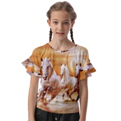 Kids  Cut Out Flutter Sleeves 