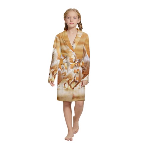 Seven Horses, Sun Kids  Long Sleeve Velvet Lounge Robe from ArtsNow.com