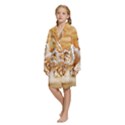 Kids  Long Sleeve Velvet Lounge Robe 