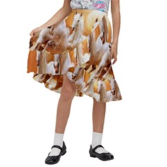 Kids  Ruffle Flared Wrap Midi Skirt 