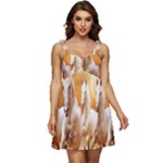 Seven Horses, Sun Ruffle Strap Babydoll Chiffon Dress